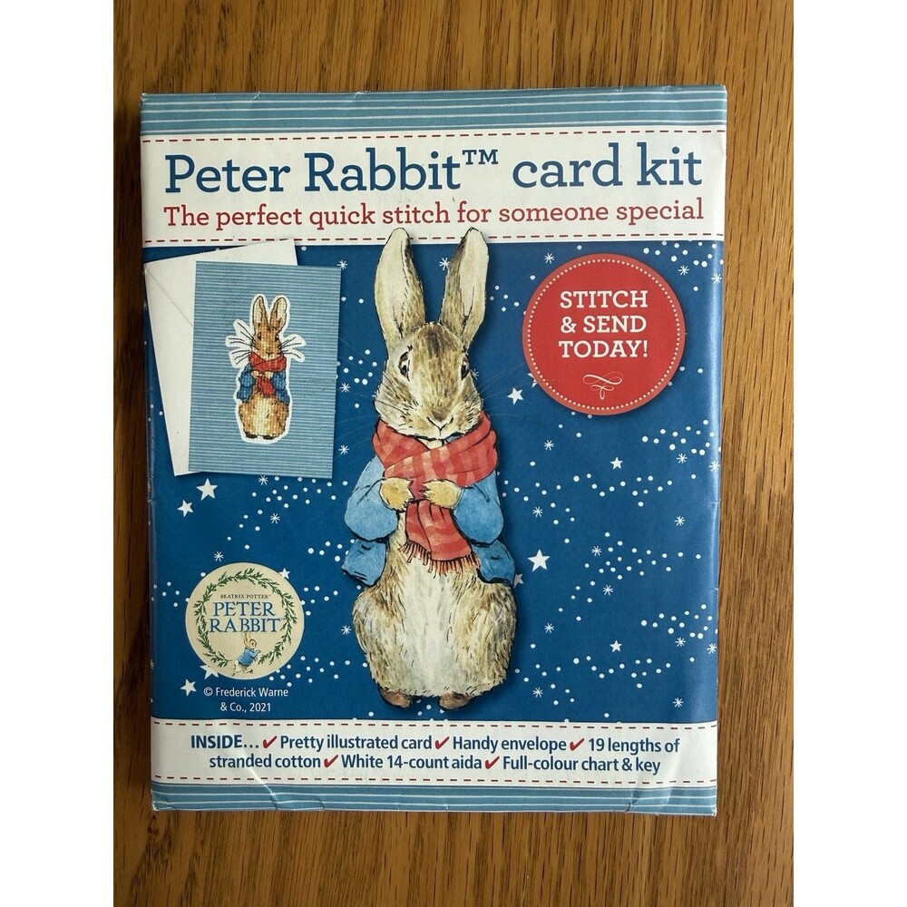 The World of Stitching Beatrix Potter Peter Rabbit Quick Cross Stitch Card Kit